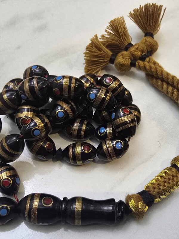 مسباح يسر مطعم بالفضة و الفيروز و المرجان YU13