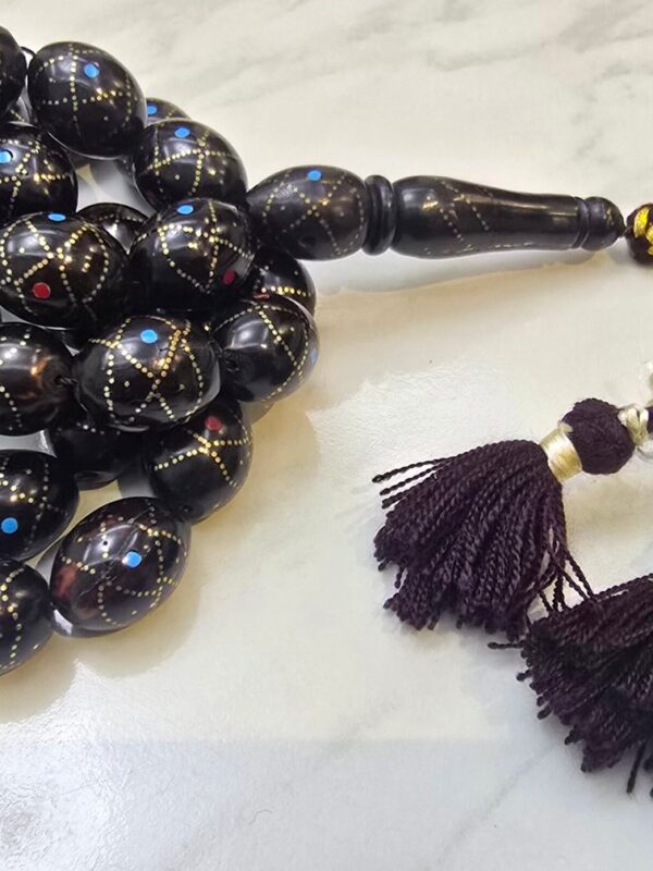 مسباح يسر مطعم بالمرجان و الفيروز و الفضة حجم كبيرYU5